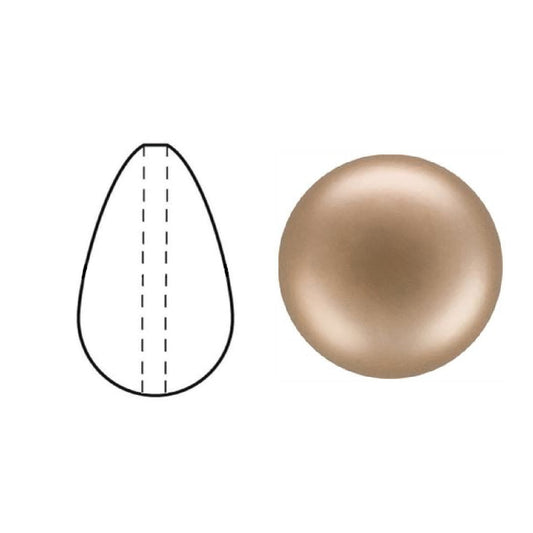 Preciosa Nacre Pear 10x6mm - Bronze