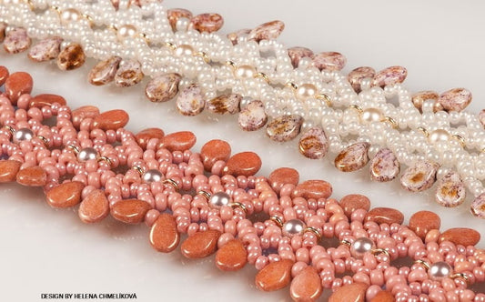 Bracelet Edged with Preciosa Pip Beads - Downloadable