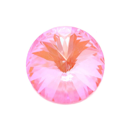 Aurora Rivoli 12mm Chaton - Crystal Powder Rose Delite