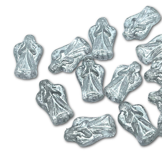 23x13mm Pressed Glass Angel Beads - Priced Per Piece