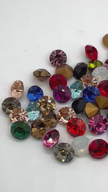 Vintage Preciosa Chaton - SS38 - 8mm - Pack of 5 - Mixed Colours