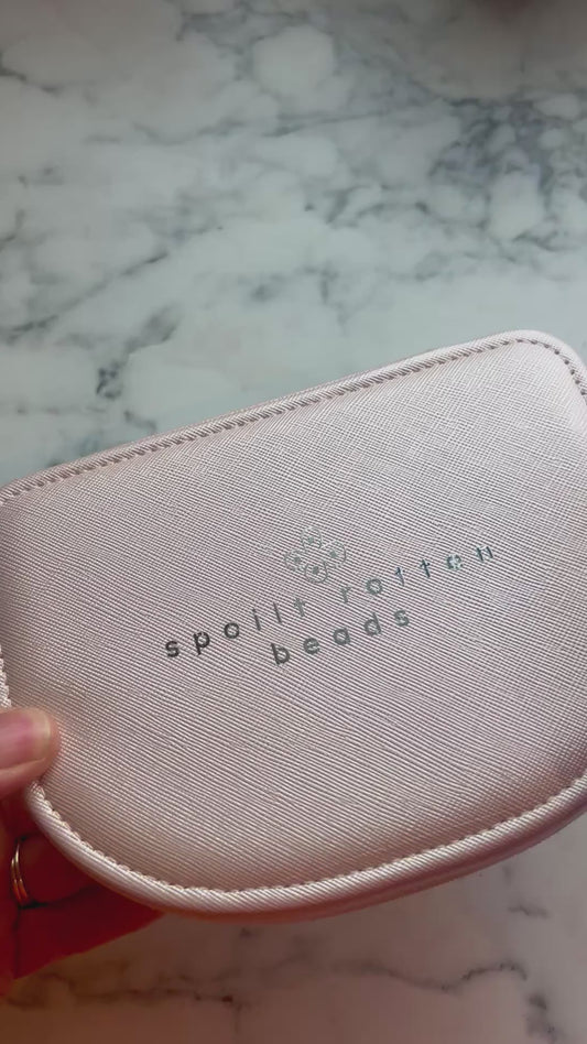 Spoilt Rotten Beads Travel Jewellery Box - Pink Champagne - 2 Layers
