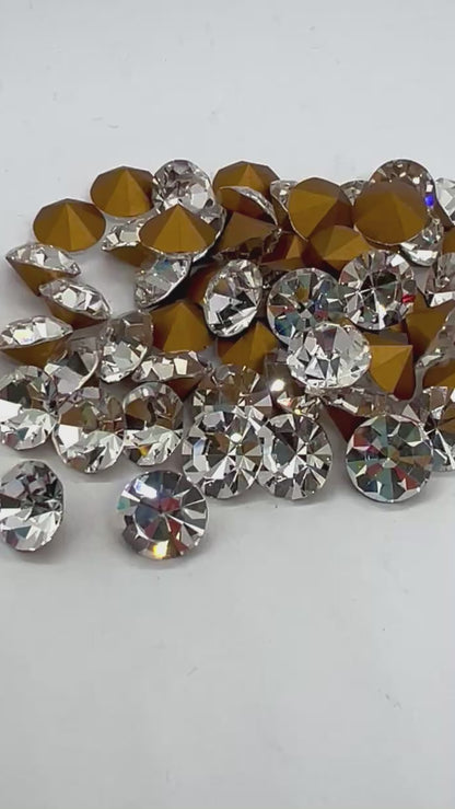 Vintage Preciosa Chaton - SS40 - 10mm - Crystal (Foiled)