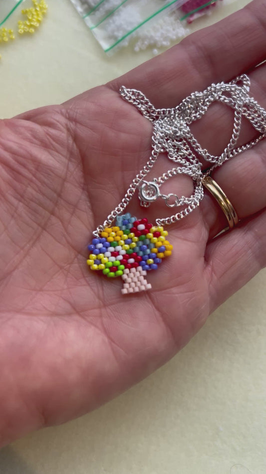 Forget Me Not Brick Stitch Pattern - Instant Download or Printed Copy