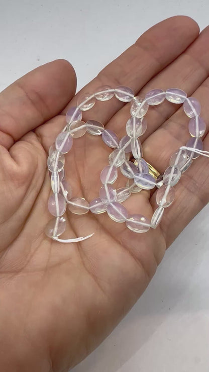 8x6mm Opalite Oval Facted Bead Strand – Approx 45 Beads