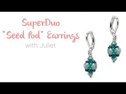 SuperDuo Seed Pod Earring Pattern - Instant Download or Printed Copy (+ Video Tutorial!)
