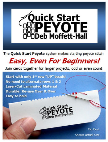 Quick Stitch Peyote Cards – Size 11 Seed Beads – 3 Per Pack