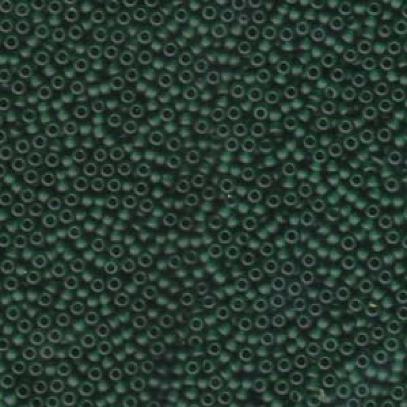 11/0 Miyuki Seed Beads - 25g Bag – Matted Transparent Dark Emerald - Colour 156F