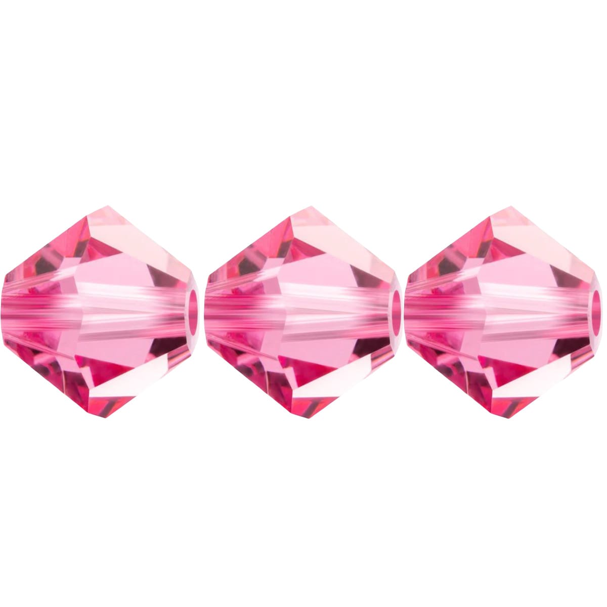 4mm Preciosa Bicones – Rose – Pack of 30