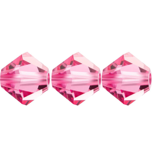 4mm Preciosa Bicones – Rose – Pack of 30