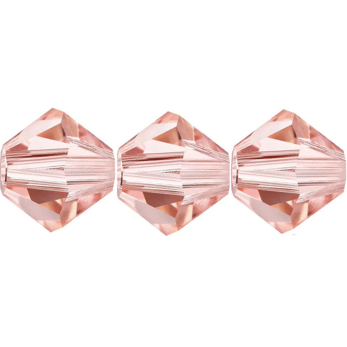 4mm Preciosa Bicones – Rose Peach – Pack of 30