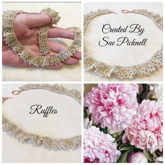 Ruffles Necklace Pattern By Sue Picknell - Instant Download or Printed Copy