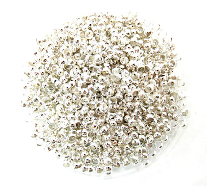Silver Plated Crimps 1mm – 1g Bag (approx 100)