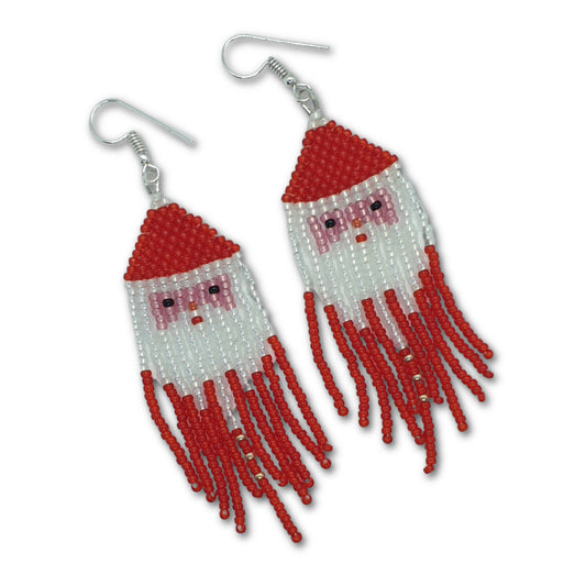 Seed Bead Santa Fringe Earring or Tree Decoration Kit
