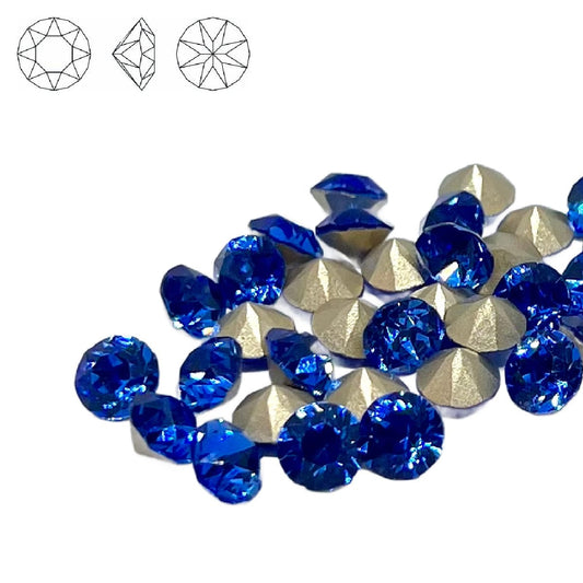 Aurora Pointy Back Chaton (C1088) SS29 – 6mm – Sapphire – Pack of 2