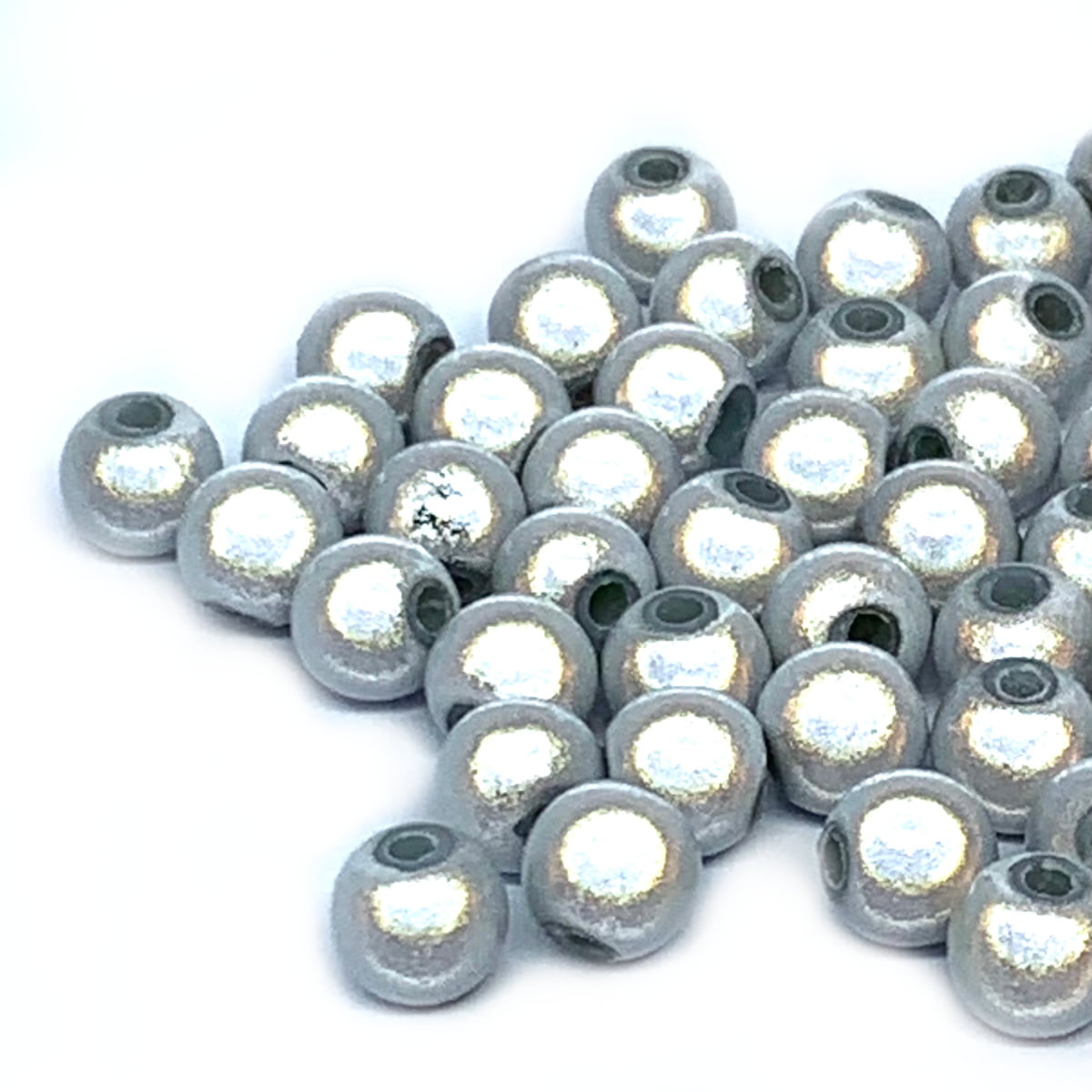 6mm Miracle Beads - Pack of 50 - Silver Grey