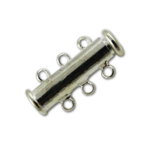 Silver Tone Three Strand Magnetic Clasp