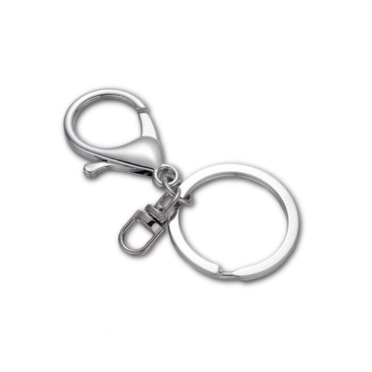 Silver Tone Key Ring with Lobster Clasp