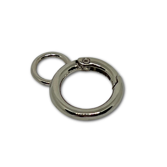 33x24mm Large Gate Ring Clasp - Silver Tone - Perfect for Bag Charms