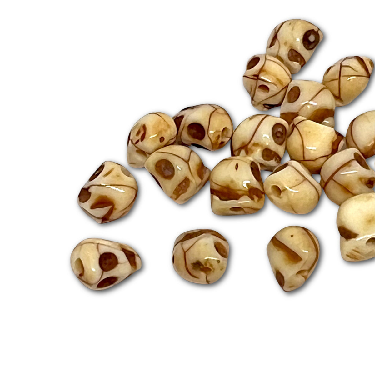 8mm Resin Skull Beads - Pack of 20