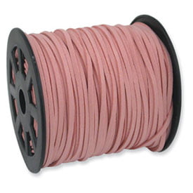 3mm Soft Pink Microfiber Suede per meter