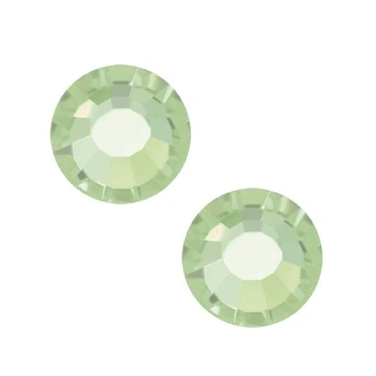 Preciosa SS34 Flat Back Crystal 7.2mm - Pack of 2 - Chrysolite