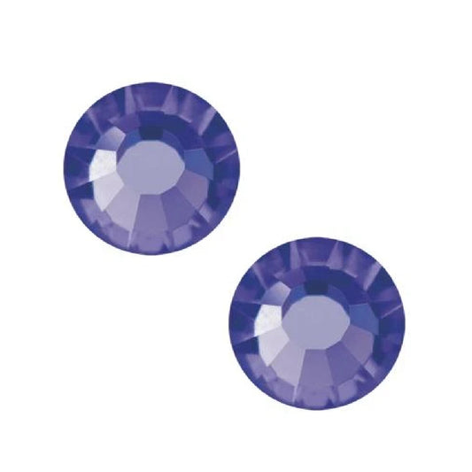 Preciosa SS34 Flat Back Crystal 7.2mm - Pack of 2 - Tanzanite