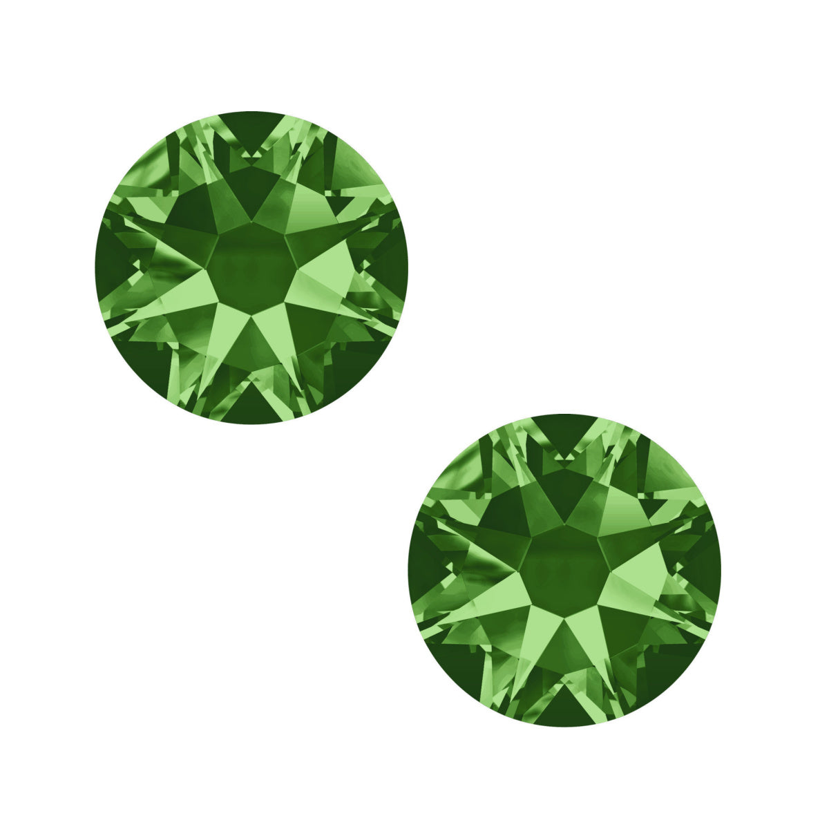 Preciosa SS34 Flat Back Crystal 7.2mm - Pack of 2 - Shamrock