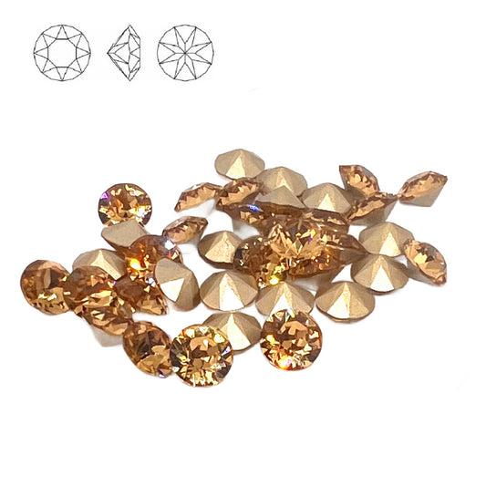 Aurora Pointy Back Chaton (C1028) SS39 – 8mm – Light Colorado Topaz – Pack of 2