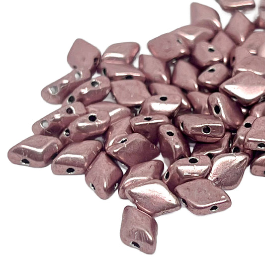 GemDuo 2-Hole 5x8mm – Sueded Gold Blackened Pearl – 5g