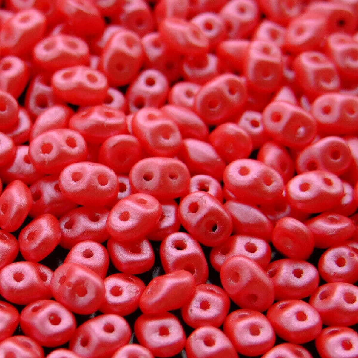SuperDuo 2.5x5mm 25g Bag – Pearlshine Red Rose