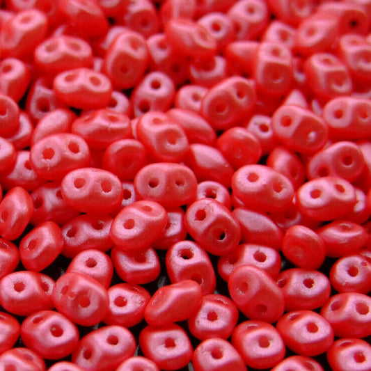 SuperDuo 2.5x5mm 25g Bag – Pearlshine Red Rose