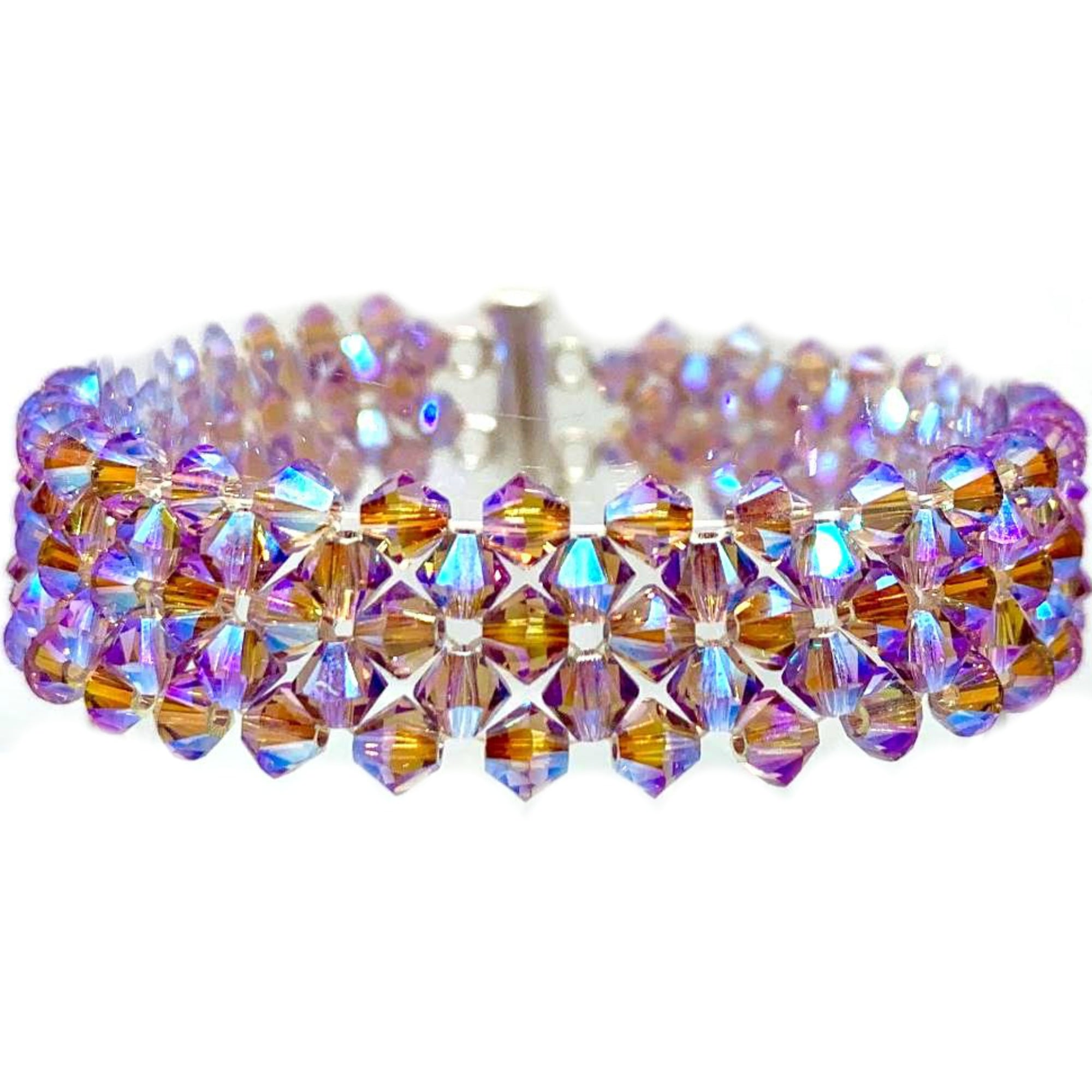 Right Angle Weave  Crystal Cuff Pattern – Instant Download or Printed Copy