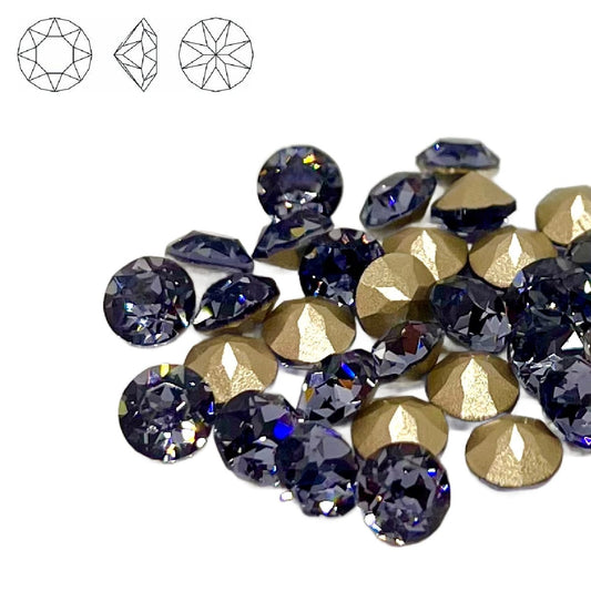 Aurora Pointy Back Chaton (C1088) SS29 – 6mm – Tanzanite – Pack of 2