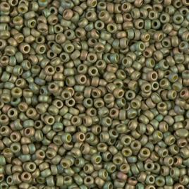 11/0 Miyuki Seed Beads - 25g Bag – Matte Metallic Light Olive - Colour 2033
