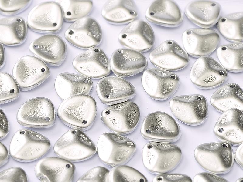 Rose Petals 8 x 7 mm Aluminium Silver 100Pcs