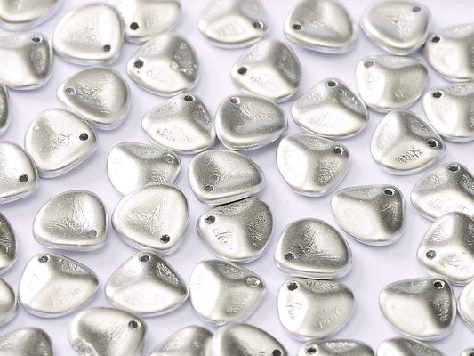 Rose Petals 8 x 7 mm Aluminium Silver 100Pcs