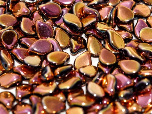 Preciosa 5x7mm Pip Beads – Pack of 30 –  Jet Full Capri Rose