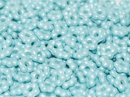 5mm Czech Glass Flower Beads - Pack of 50 - Pastel Aqua