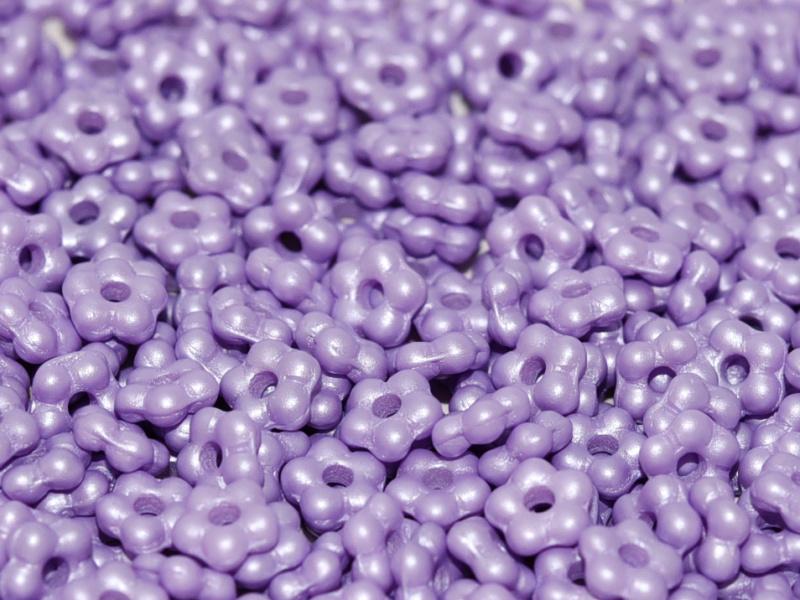 5mm Czech Glass Flower Beads - Pack of 50 - Pastel Lilac