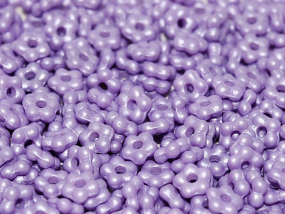5mm Czech Glass Flower Beads - Pack of 50 - Pastel Lilac