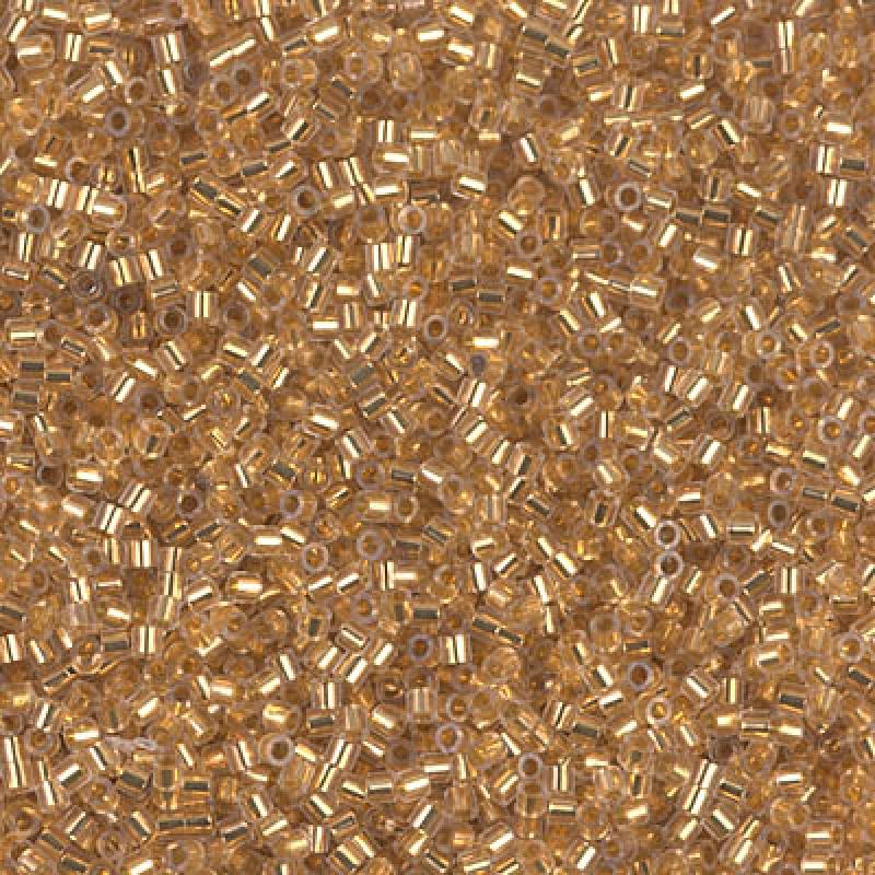 15/0 - Miyuki Delica - 3g Bag - 24k Gold Lined Crystal - DBS0033