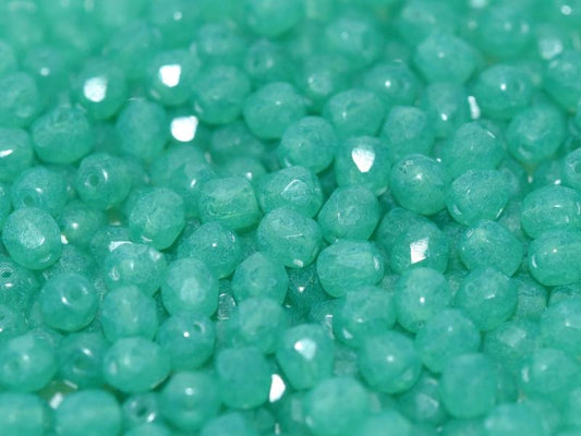 4mm Czech Fire Polish – 20052– Crystal Turquoise Green Opal x 100