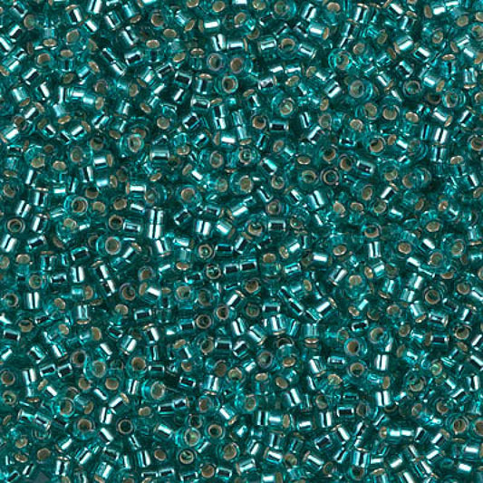 15/0 - Miyuki Delica - 5g Bag - Silver Lined Caribbean Teal - DBS1208