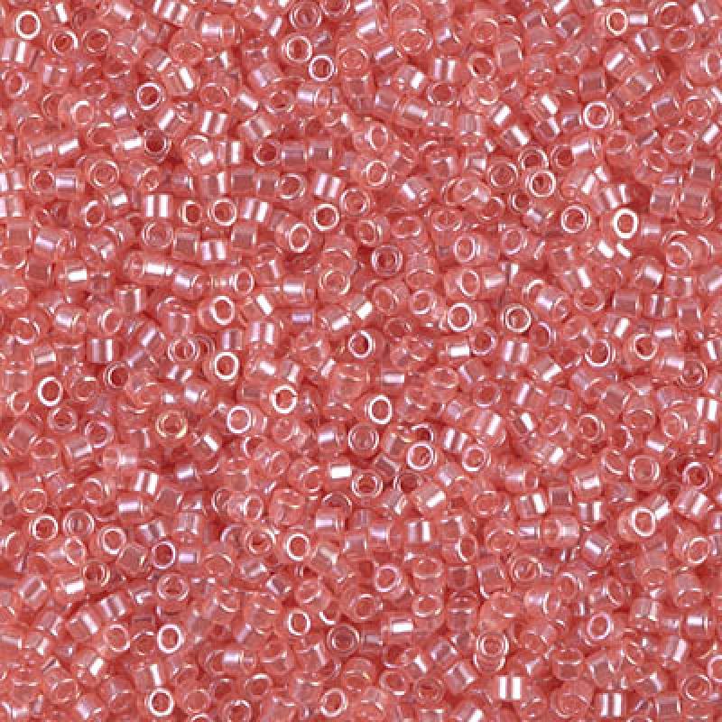 15/0 - Miyuki Delica - 5g Bag - Transparent Salmon Luster - DBS1481
