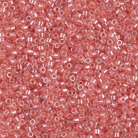 15/0 - Miyuki Delica - 5g Bag - Transparent Salmon Luster - DBS1481