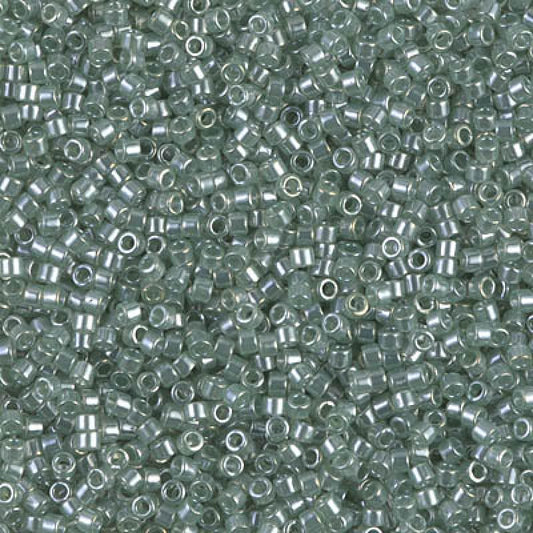 15/0 - Miyuki Delica - 5g Bag - Transparent Lt Moss Green Luster - DBS1484