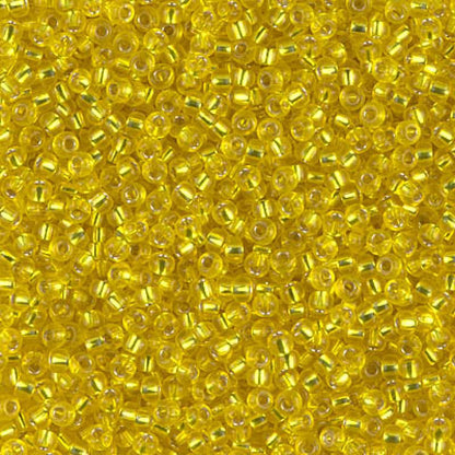 11/0 Miyuki Seed Beads 25g Bag – Silver Lined Yellow - Colour 6