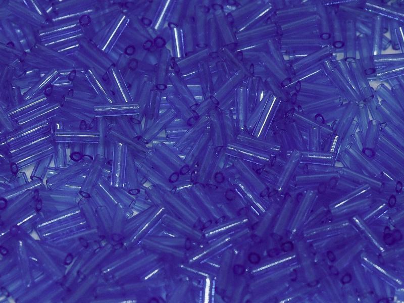6mm Miyuki Bugle Beads 10g – Transparent Sapphire - 150