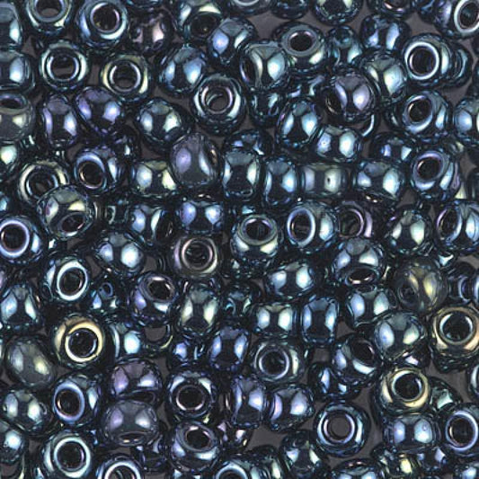 6/0 Miyuki Seed Beads - 25g Bag - Gunmetal Iris 0456